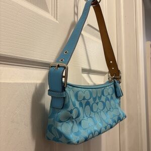 Coach Hamptons Turquoise East-West Bag